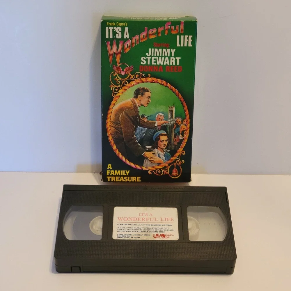 Its A Wonderful Life VHS Jimmy Stewart Donna Reed 1989 Family Treasure Movie